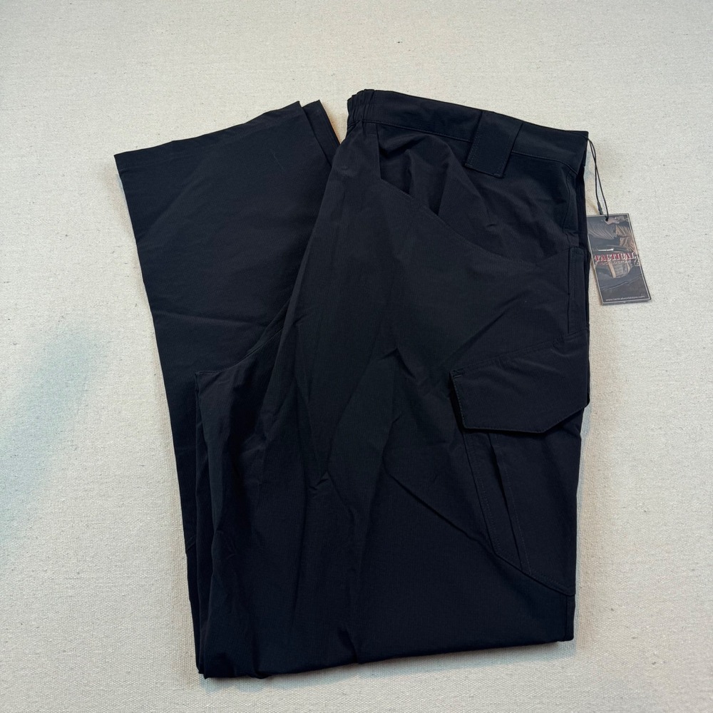 Tactical World Store 4XL Cargo Pants Mens Black Stretch Lightweight Multi-Pocket